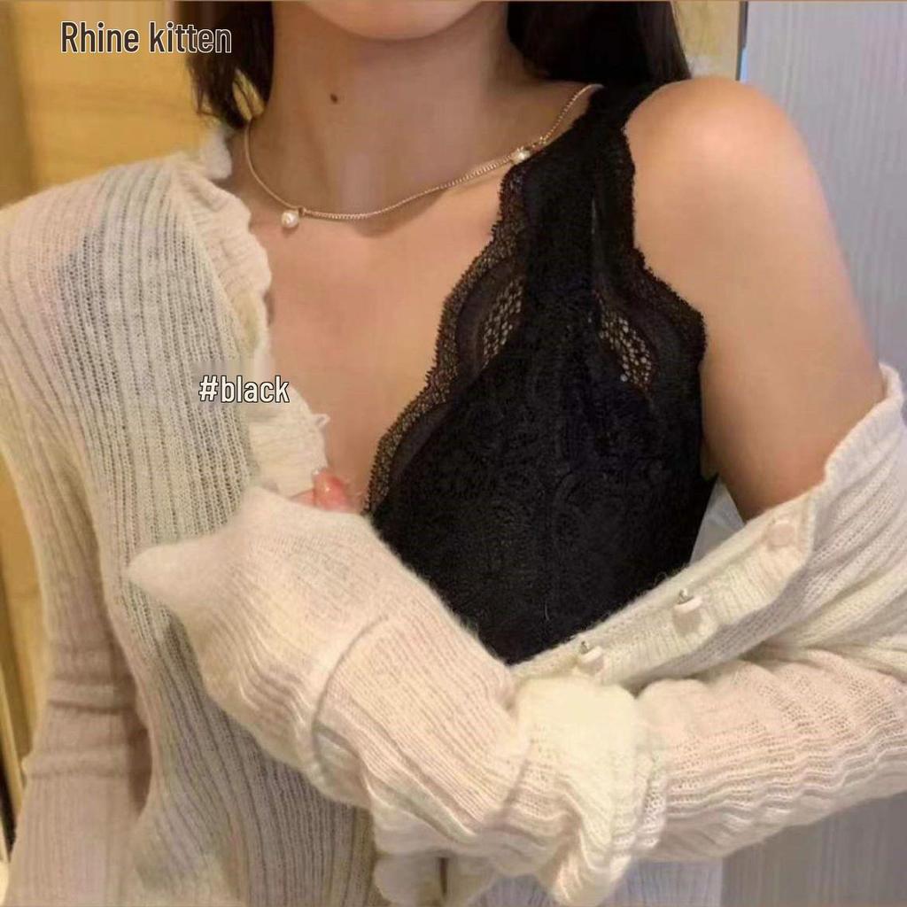 Lace Seamless Full Coverage Bra - Summer Women's Sexy Thin Underwear with Side Support & Vest Style for Small Chest