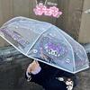 Kuromi Anime Soft Girl Transparent Folding Umbrella - Thickened and Portable