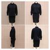 Women's 2 Piece Skirt Set High Neck Batwing Sleeve Sweater Bodycon Split Skirt Set Casual Fall Winter Knit Outfits