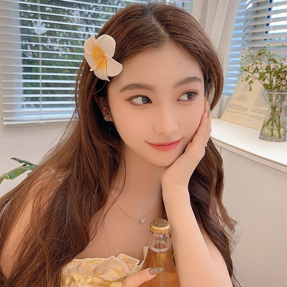Bohemian Style Simulation Flower Hair Clip Korean Style Beach Hair Clip Flower Hairpin  Seaside