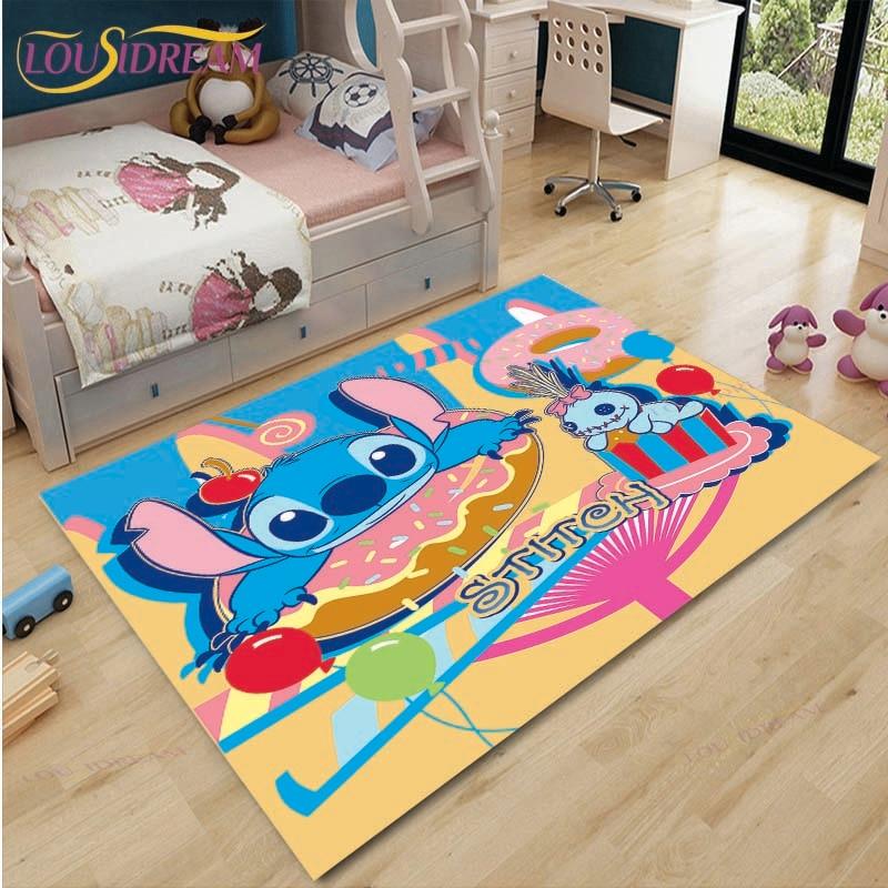 Anime Stitch Carpet Kids Carpets Living Room Tea Table Mats Bedroom Rug Washable Floor Mats Household Area Mat