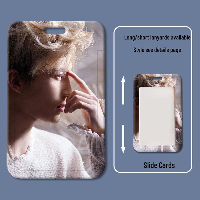 Xue Zhiqian Sliding Plastic Card Holder: Student ID, Meal Card, Name Tag, Work Pass, Bus Access