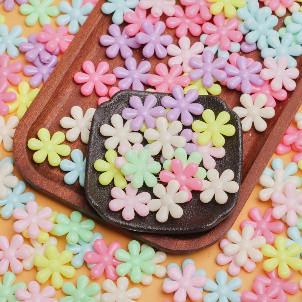 500 g/pungă aproximativ 360-700 buc. Mărgele DIY Accesorii acrilice DIY Bijuterii Mărgele Floare colorată Steaua de mare Mărgele libere scobite