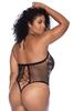 Body String Plus Size Z Siateczki Czarne Mal1115 Xblk