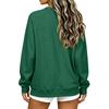 Women's Casual V-Neck Long Sleeve Sweatshirt Top for Everyday Wear