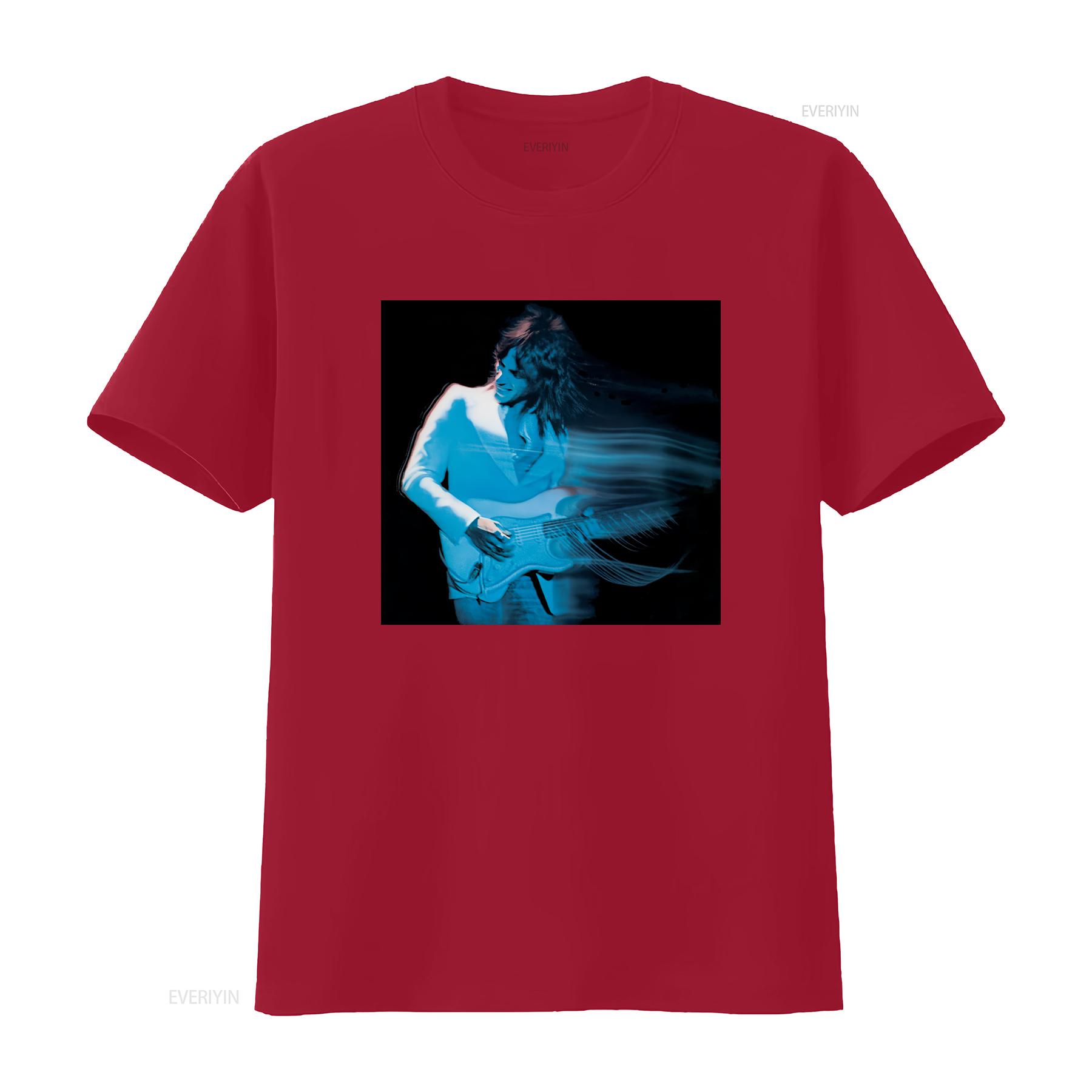 Jeff Beck Wired Rock Guitarist T Shirt High Quality Print for Music Lovers vintage Washed streetwear Stretched Slightly Stylish S
