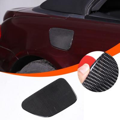 Soft Carbon Fiber Door Fuel Tank Cap Oil Gas Cover Trim For BMW 6 Series 2004-10