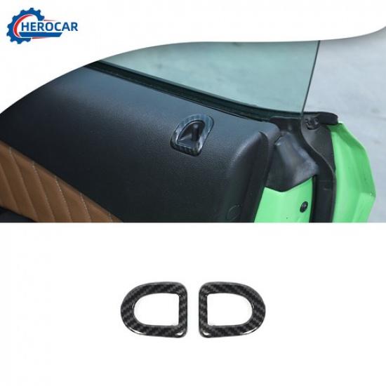 Car Door Lock P Cover Ring Trim Decor For Ford Mustang 10-14 Carbon Fiber