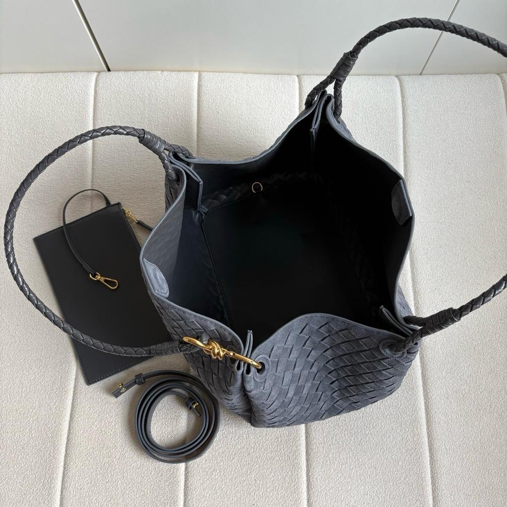 Cross-border First-layer Matte Cowhide Woven Parachute Bag Autumn and Winter Portable Bucket Bag Versatile Shoulder Messenger Women's Bag