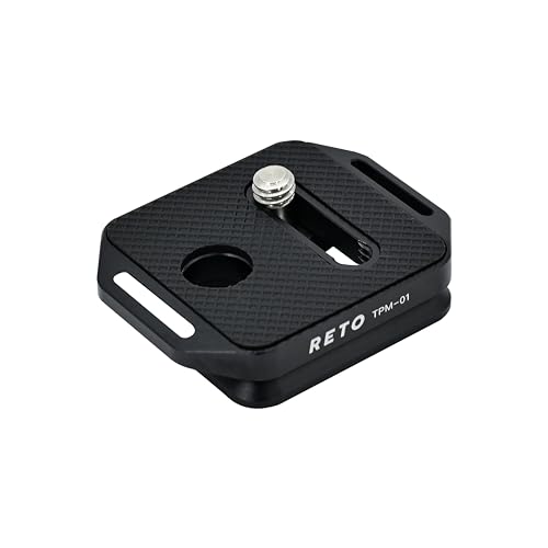 RETO TPM-01 Schnellwechselplatte mit 1/4"-20 Gewinde - QD und Arca-Swiss Kompatibel, Kompatibel mit KODAK Kamera-Tragegurten und Kamera-Tragegurten mit QD Slin