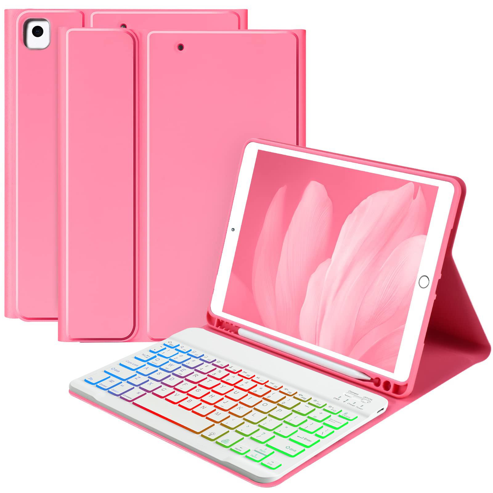 

GRB Keyboard Case For IPad 11 (A16) 2025 With Pen Slot and Backlit English Keyboard фиолетовый