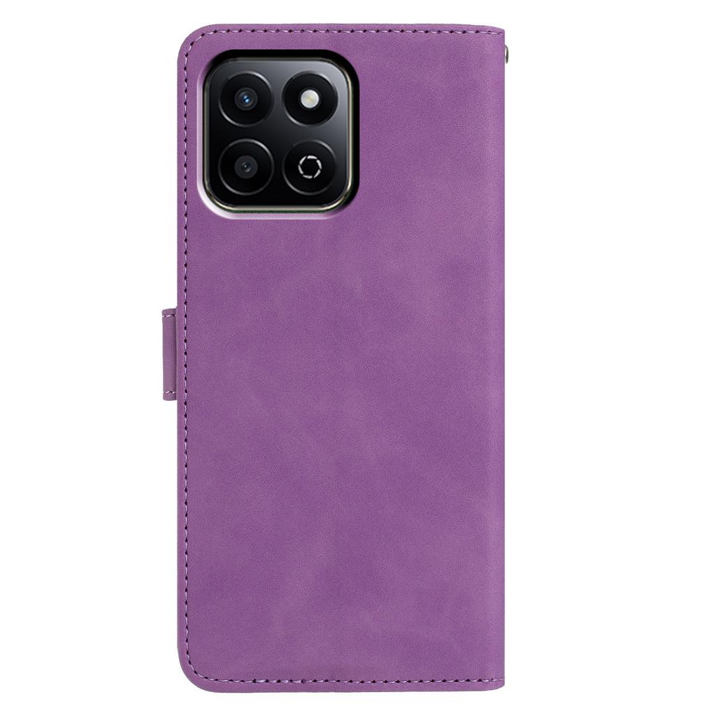 For Honor 200 Smart 5G Case Butterfly Flower Imprinted PU Leather Wallet Stand Phone Cover