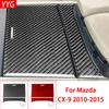 For Mazda CX-9 2010-2015 Carbon Fiber Cup Holder Panel Cover Trim Strips Car Interior Decoration Accessories Sticker