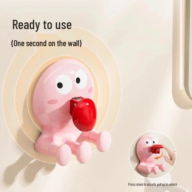 Kreslený přísavkový háček: Bez vrtání, Silný, Beze stop, Sleva 5 yuanů k dispozici