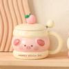 Mug with Lid Spoon Cartoon Water Cup for Household High Value Ceramic Cup Exquisite Wedding Souvenir Gift