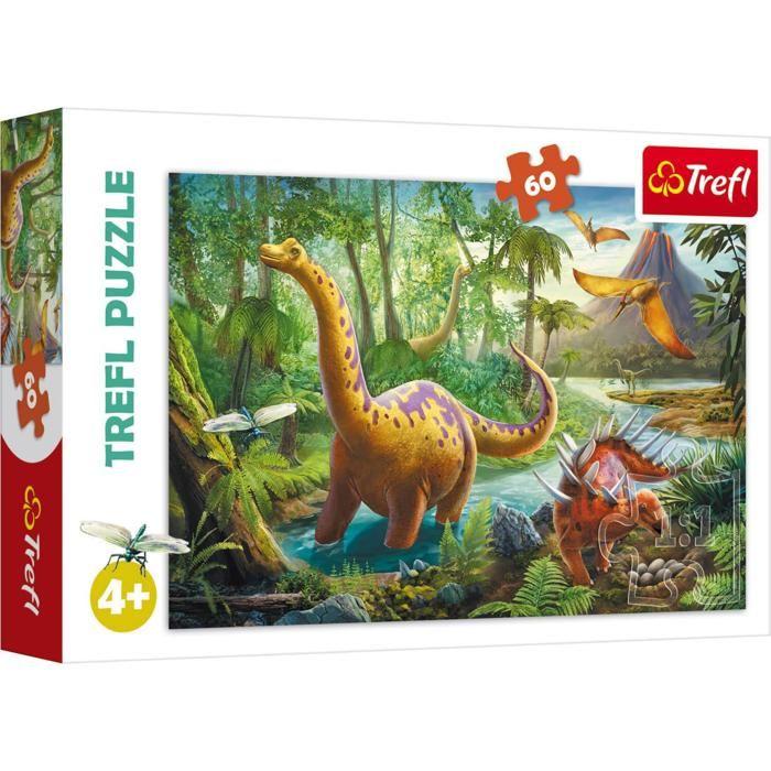 Puzzle Trefl 60 pièces - Wädrălwki Dinozaurălw - Fantastique - Enfant 4 ans et plus