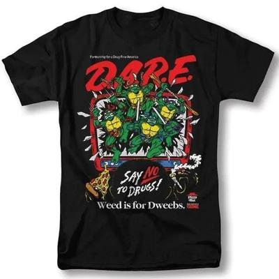 TMNT Klassiek Retro DARE Anti-Drugs Grafisch Unisex Katoenen T-shirt