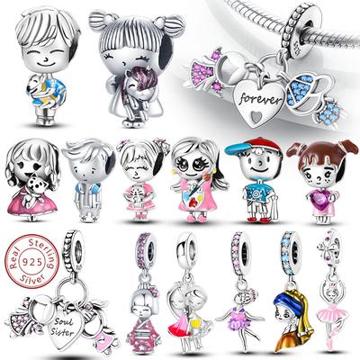 925 Silver Charms Beads for Bracelet Necklace Women Jewelry Gift Fit Original Boy Girl Mother Pendant