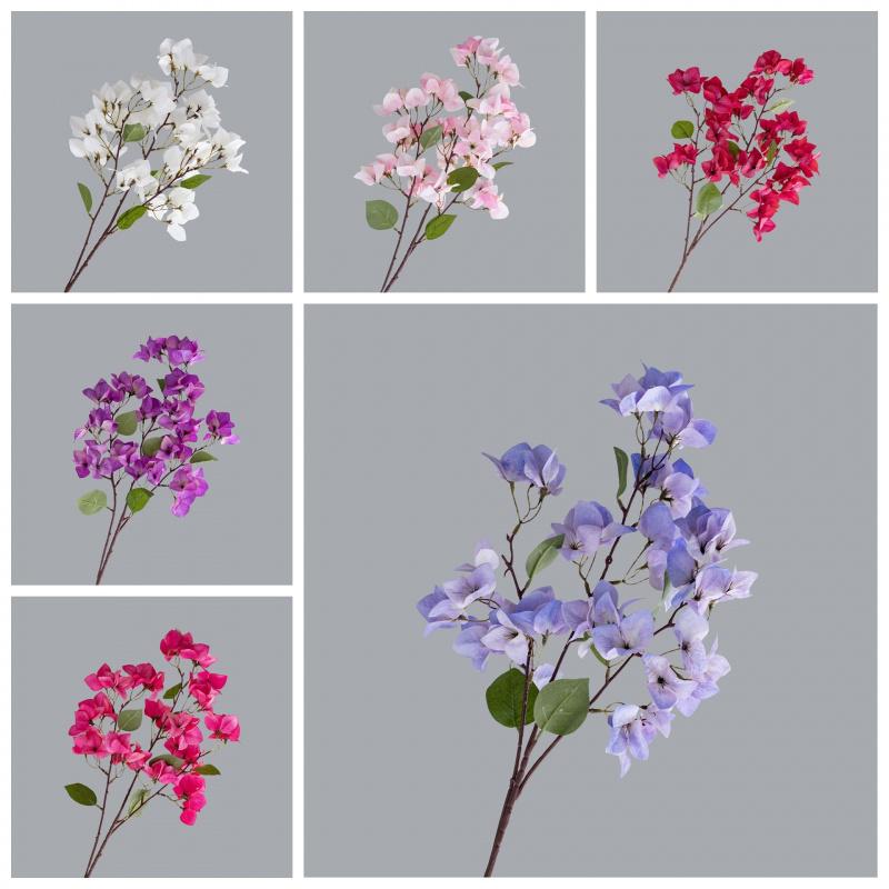 5pcs Artificial Bougainvillea Flower INS Style 86cm Tall Silk Bougainvillea Fake Flowers for Wedding Road Leading Archway Decor