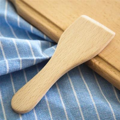 4/1 STÜCKE Kleine Butterspatel aus Buche, antihaftbeschichteter Holzwender, Kochschaufel, Küchenhelfer, Utensilien für Zuhause, Camping, Restaurant