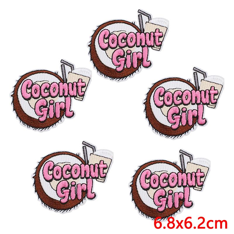 10pcs Lots Summer Wave Slippers Embroidered Patches On Clothes Shell Coral Patch Iron On Patches For Clothing Hats Jackets Diy