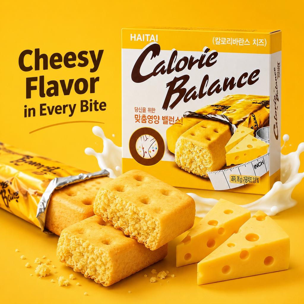 Biscuiți Comprimați cu Aromă de Brânză Haitai 76g | Textură Crocantă Densă, Gust Bogat de Brânză, Gustare Convenabilă