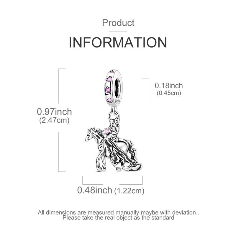 Original Charms Bead Copper Animal Series Parachute Dog Deer Horse Pendants Fit Bracelet Diy Jewelry Marking