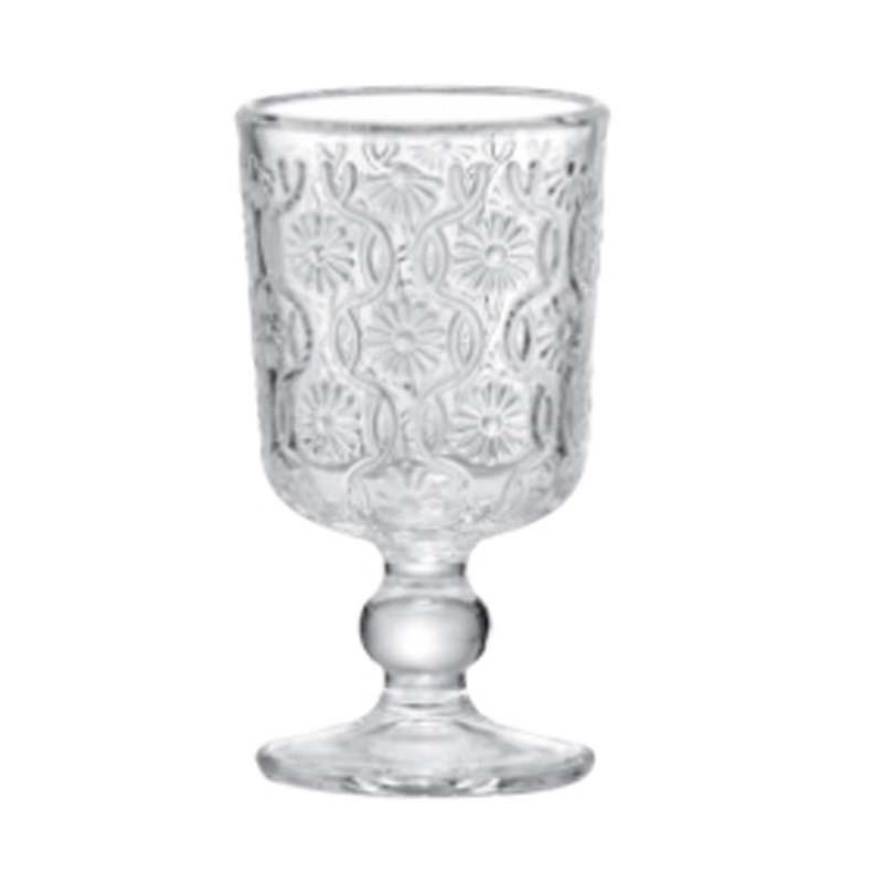 High-Stem Engraved Retro European Style Baijiu & Cocktail Glasses - Mini Spirit Wine Glasses (Set of 1 or 2)