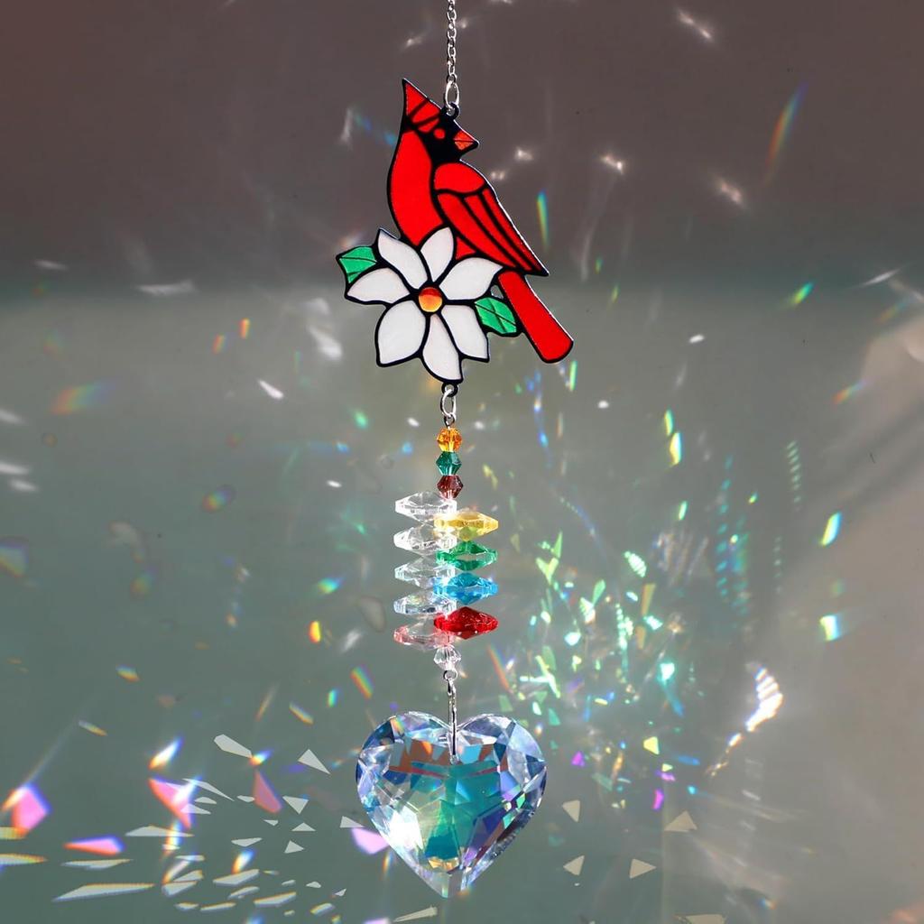1ks Červenka obecná lapač slunce Křišťálový lapač krystalů Okenní závěs Barevné ozdoby Vhodné jako dárky pro přátele, rodinu a páry
