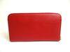 Authentic PRADA Red Saffiano Leather Ribbon Motif Round Zip Long Wallet #a334  Refurbished