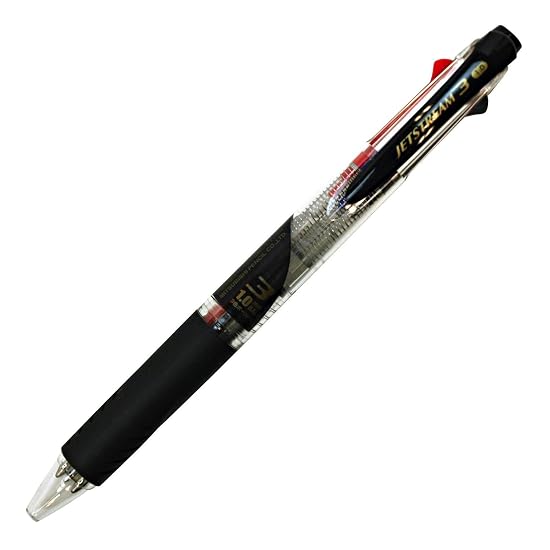 uni-ball Jetstream 3-Color Ballpoint Pen, 1.0mm, Transparent, Smooth Writing, SXE3400101P.T B00BCZ4VHK