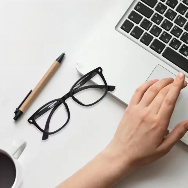 1/3pcs Retro Style Anti Blue Light Eyeglasses Men's and Women's Anti Ultraviolet Flat Light Eyeglasses Square Glasses Frame Rice Nail Eyeglasses