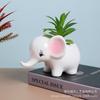 Elephant Ceramic Succulent Pot - Cute Desktop Animal Ornament