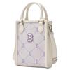 MLB Boston Red Sox Polyester Tote Bag, Shopping Bag, Handbag Mini Women's Purple & Gray 7ACRMD35N-43IVS