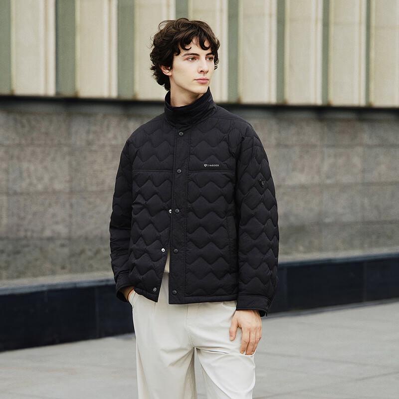 Tanboer Men's Lightweight Short Shirt-Style Down Jacket TA5330273D