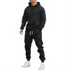 Men's Casual Sports Suit, Solid Color Hooded Sweatshirt, Waist Cinching Pants, Long Sleeved Pants, Comfortable And Warm Suit