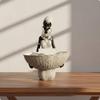 Woman Tray Statue Creative Design African Decor Sculpture Decorative Bowl Statue Home Display African Woman Figurine