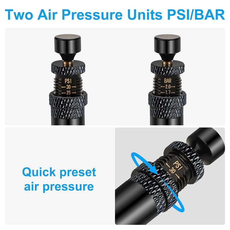 4Pcs Automatic Tire Deflators Set Of 4, Adjustable Pressure Suitable For Offroad Vehicles Motorcycle Use Includes Valves Caps