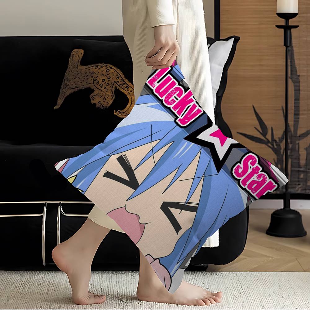 Lucky Star Comedy Anime Pillowcases Home Bedding Decorative Pillow Cover Wedding Super Soft Pillow Case