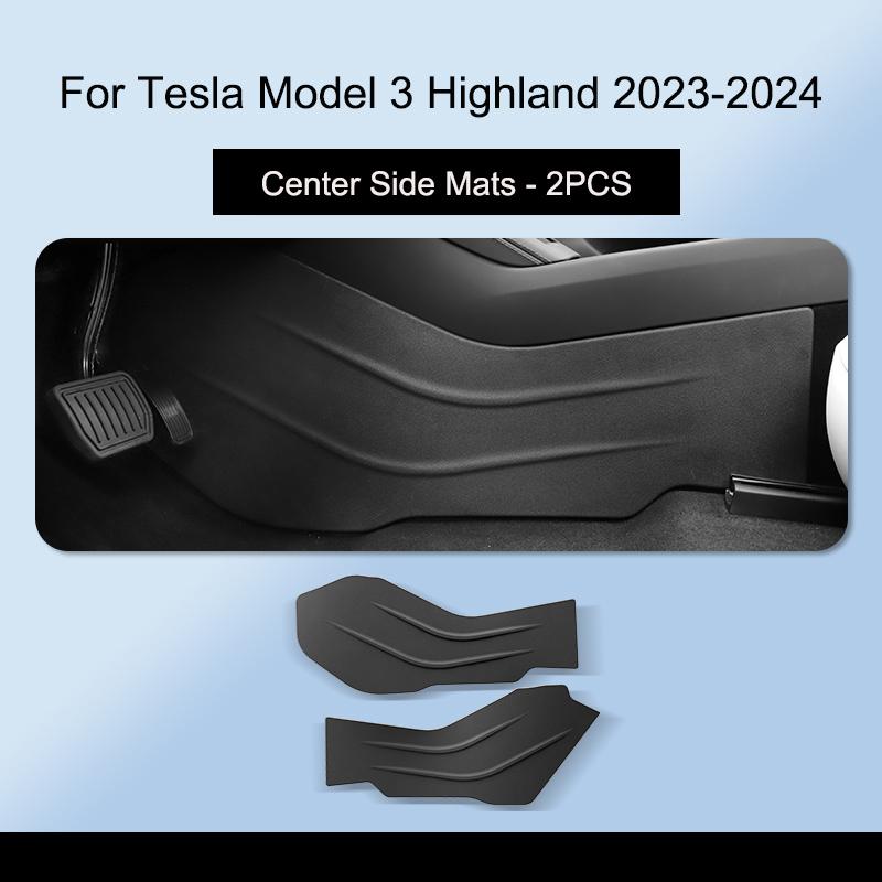 For Tesla Model 3 Highland 2023-2024 Door Sill Guards Strip Protective Mats Center Console Sides Rear Seat Trunk Guards TPE Pads