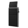 RFID-Protective Ultra-Thin Aluminum Card Holder - Anti-Skimming Metal Sleeve with Side Push Design.