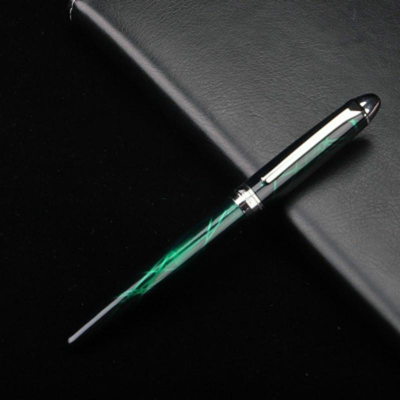 

1pc Metal Fountain Pen School Office Supplies Stationery Elegant Pens for Writing School High Quality Ink Fountain Pen зелёный