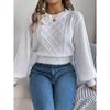 Women's Oversized Relaxed-Fit Solid-Colour Cable-Knit Long-Sleeved Tapered-Waist Pullover Sweater for Autumn/Winter Women's Knitted Sweater