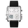Fashion Trendy Cool Three-Hour Display Watch, Multi-Functional Green And Versatile Large Market Electronic Watch