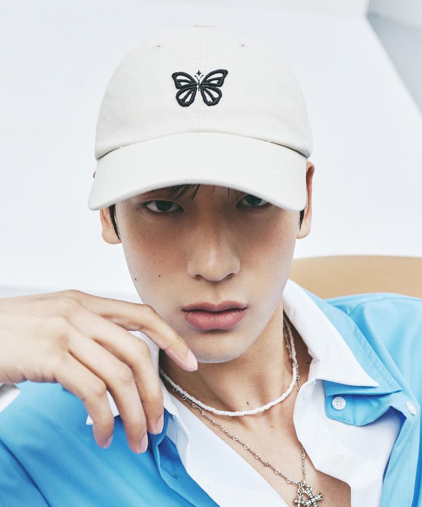 Nigaennikol Mini Butterfly Blink Ball Cap_Light Beige