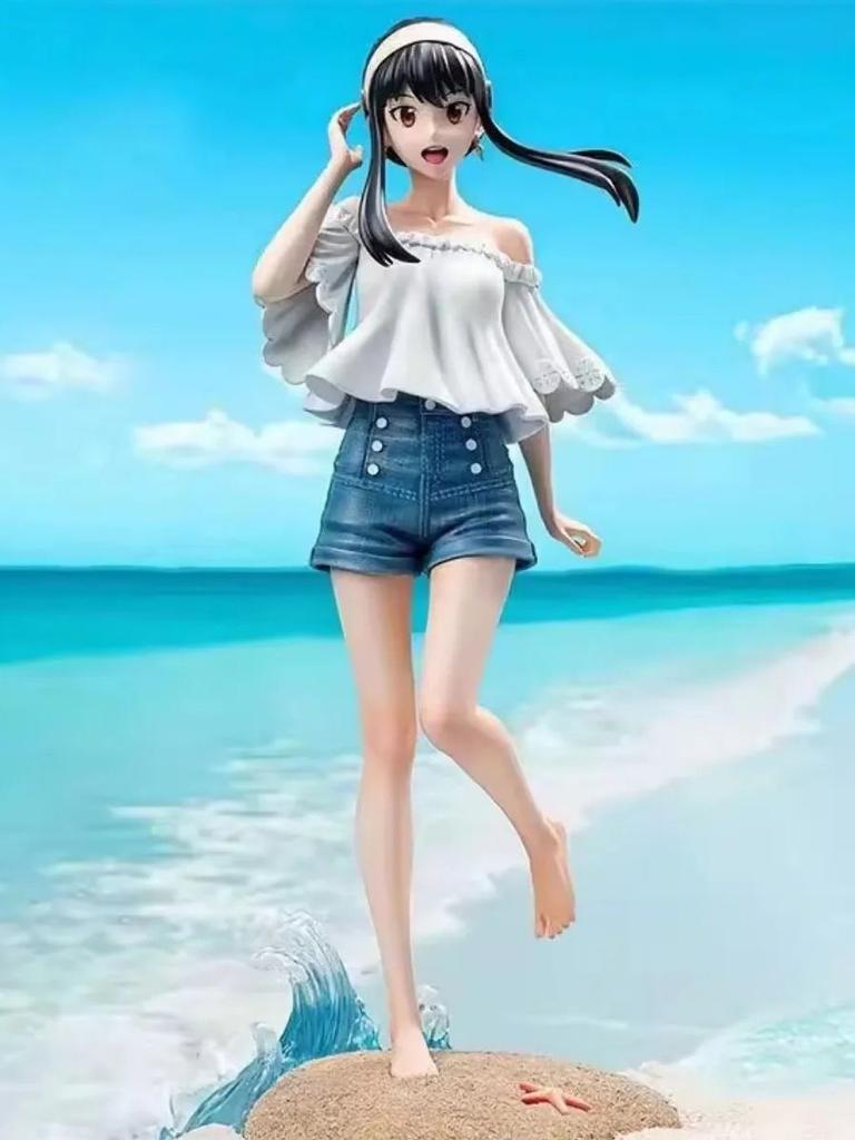 Anime Spy X Family Yor Forger Beach Scene Collectible Figure Pvc Material Statue Model Display Collection Toys Birthday Gifts