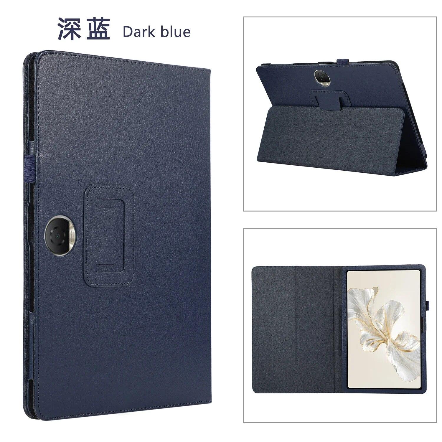 

Чехол-подставка для Huawei Honor Pad 9, 12,1 дюймов, планшет, чехол-подставка из искусственной кожи, чехол для Huawei Honor Pad 8, 12 дюймов, чехол Honor pad 9 12.1inch тёмно-синий