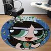 1pc Powerpuff Girls Office Round Area Rug, Indoor Mat Suitable For Office, Under Office Chairs Bedroom Living Room Home Decor  a0908132