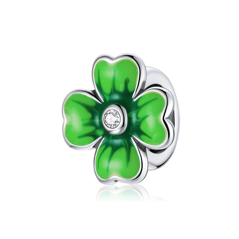 WOSTU Flower Silver Charms 925 Sterling Silver Tree Of Life Beads Enamel Pendant DIY Jewelry Making Bracelet Necklace For Women
