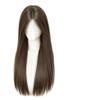 Women's Black Long Straight Seamless Synthetic Wig for Daily Use